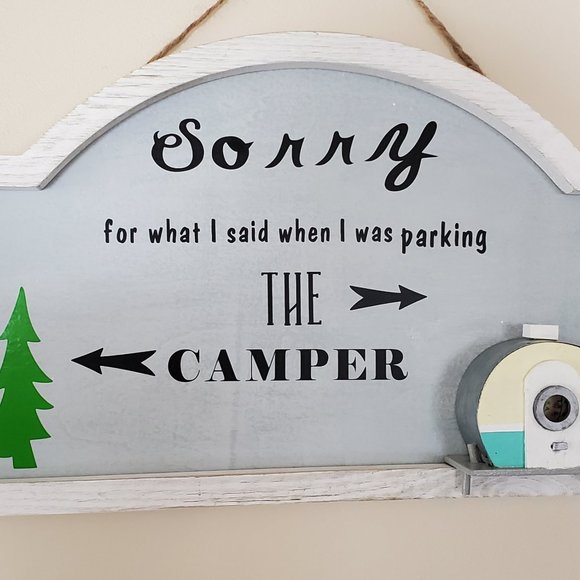 Other - Wood painted 3D Camper sign